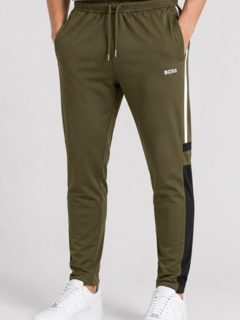 4 China Interlock Sports Trouser Olive - Image 1
